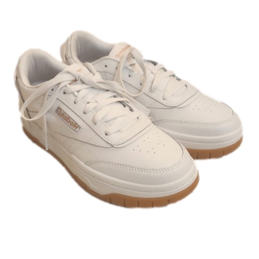 Womens Reebok white comfort footbed by Ortholite small platform sneakers size 9.